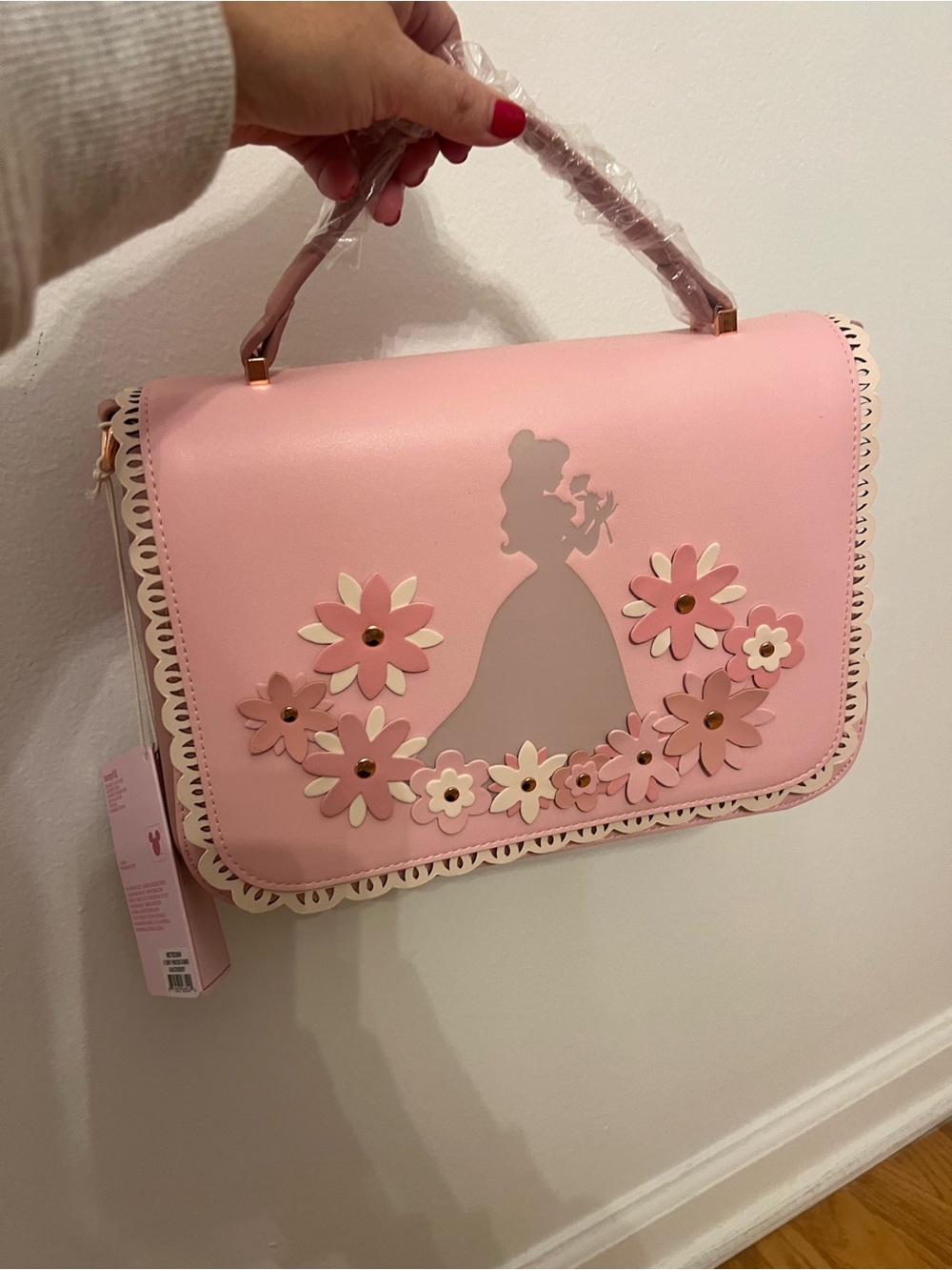 Loungefly Pink Belle Princess Crossbody Bag